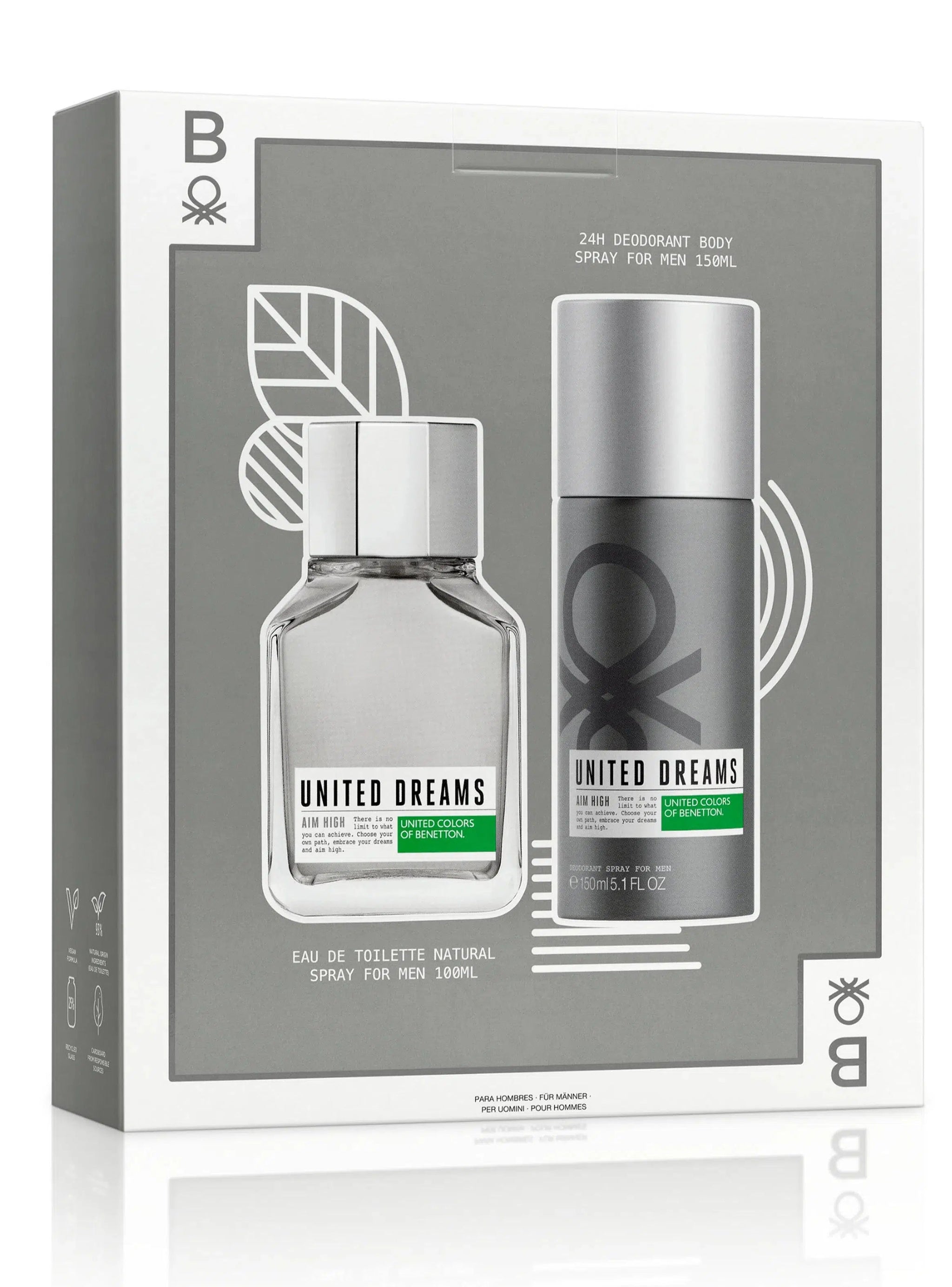 Buy Benetton United Dreams Aim High 2-Piece Gift Set For Men