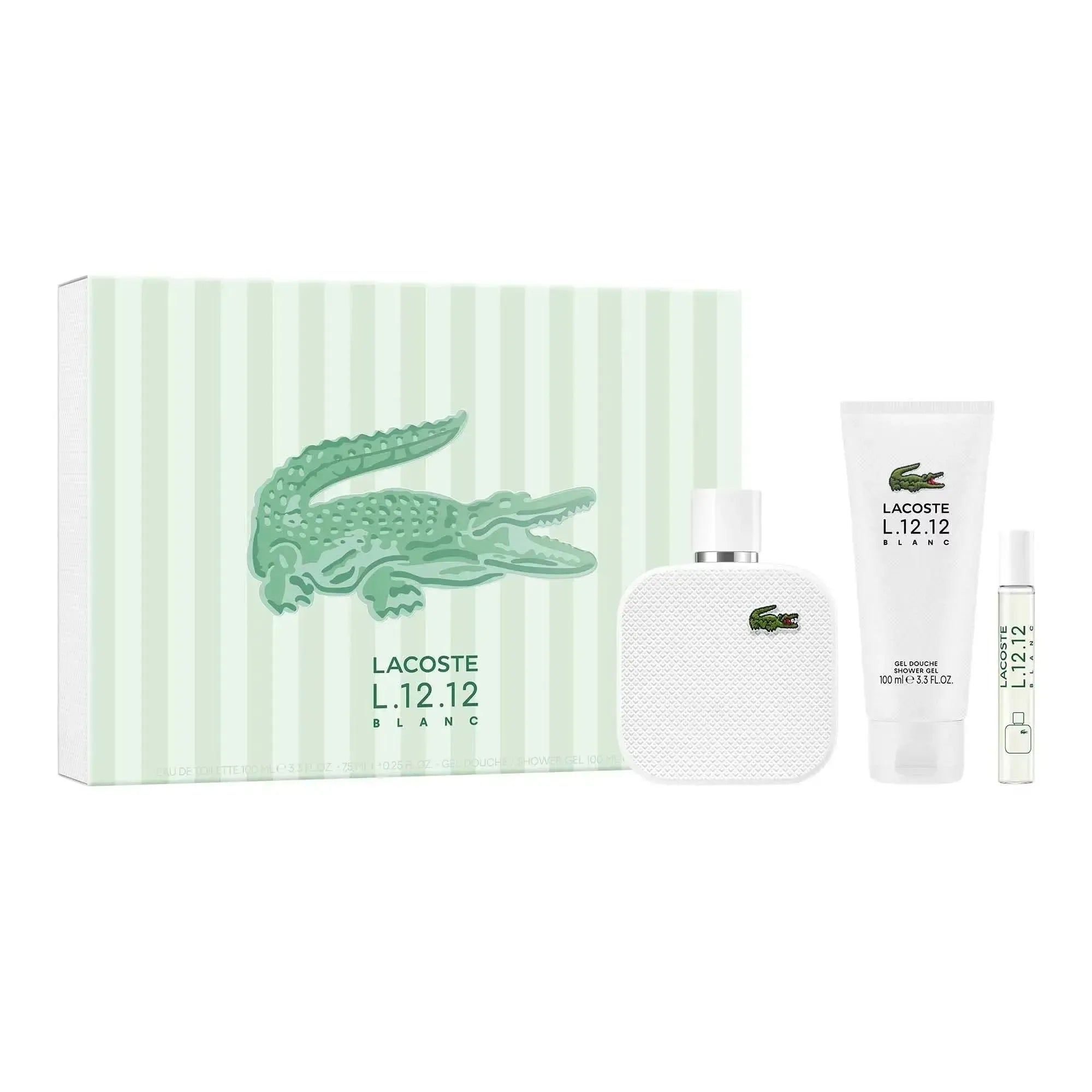 Lacoste L.12.12 Blanc 3-Piece Gift Set Eau de Toilette, front view