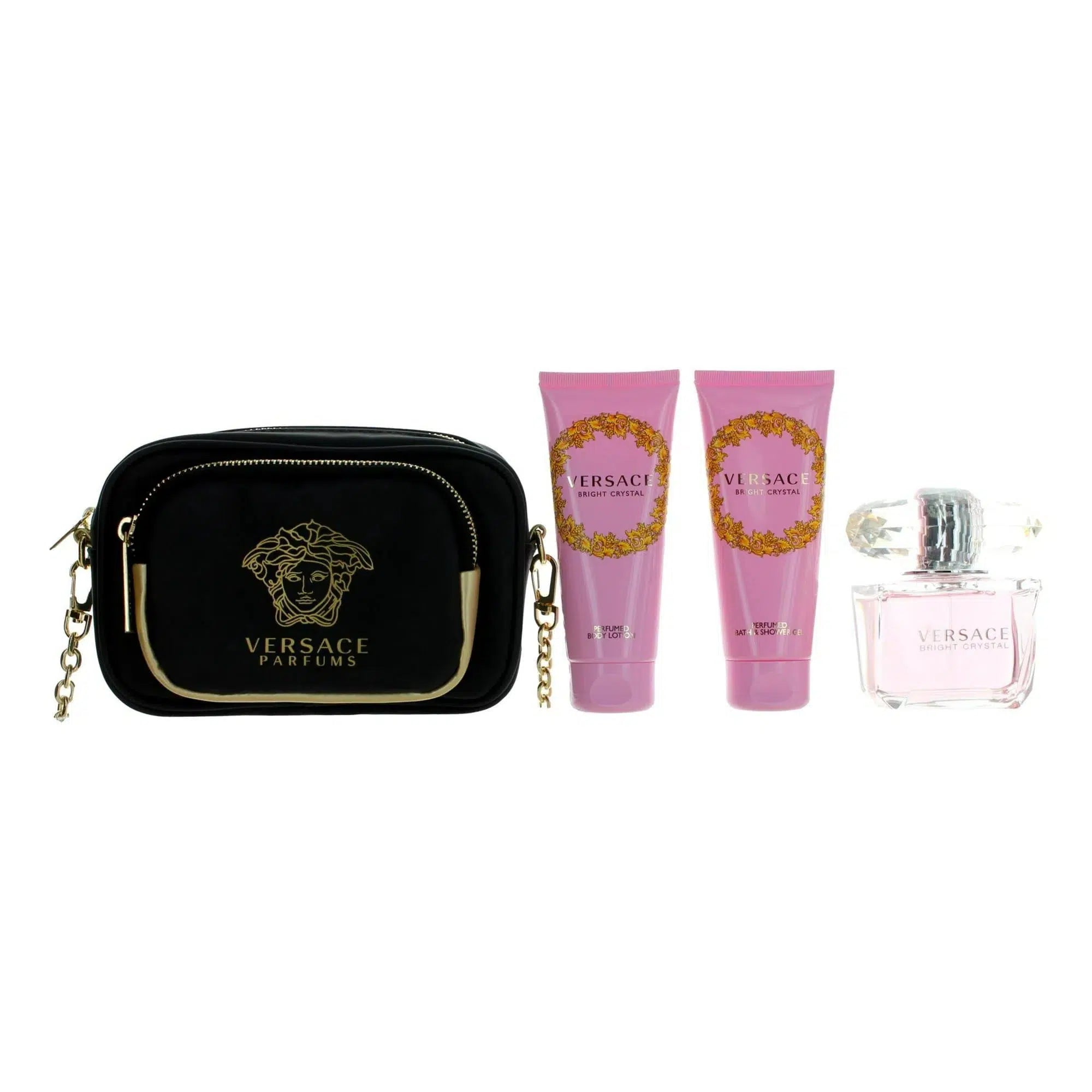 Versace Bright Crystal 3-Piece with Versace Clutch Gift Set for Women