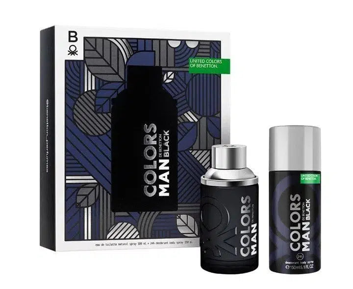 Benetton Colors Man Black 2-Piece Gift Set For Men