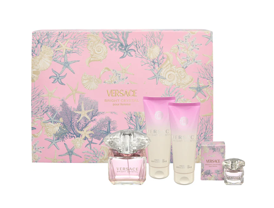 Versace Bright Crystal Pour Femme EDT 4-Piece Gift Set