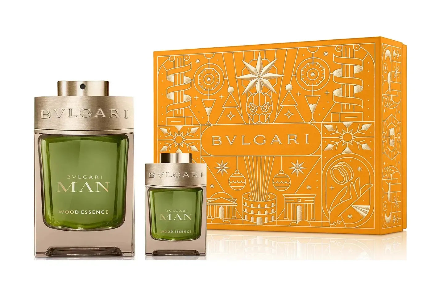 香水(男性用) bvlgari man wood essence gift set Coffret Bvlgari Man Wood Essence Kit - Perfume Masculino EDP +