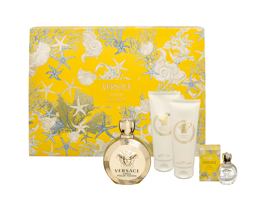 Buy Versace Eros Pour Femme EDP 4-Piece Gift Set